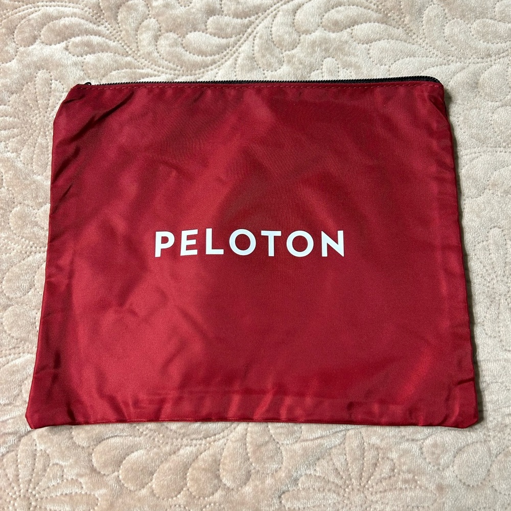 Peloton Red Zipper Pouch